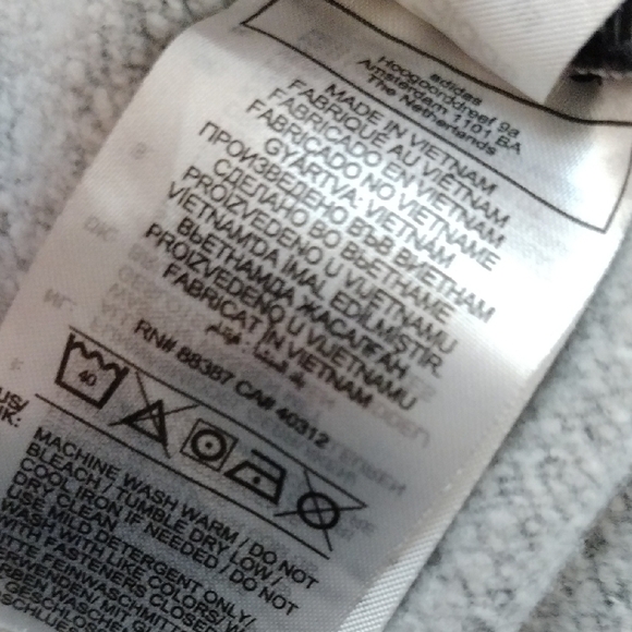 Adidas Gray and White Sweatpants Tapered Fit - Picture 5 of 10